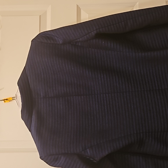 VINTAGE BLAZER Women's NAVY BLUE/BLACK blazer Size 12 - Picture 5 of 5